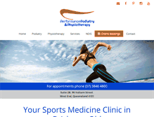 Tablet Screenshot of performancepodiatry.com.au
